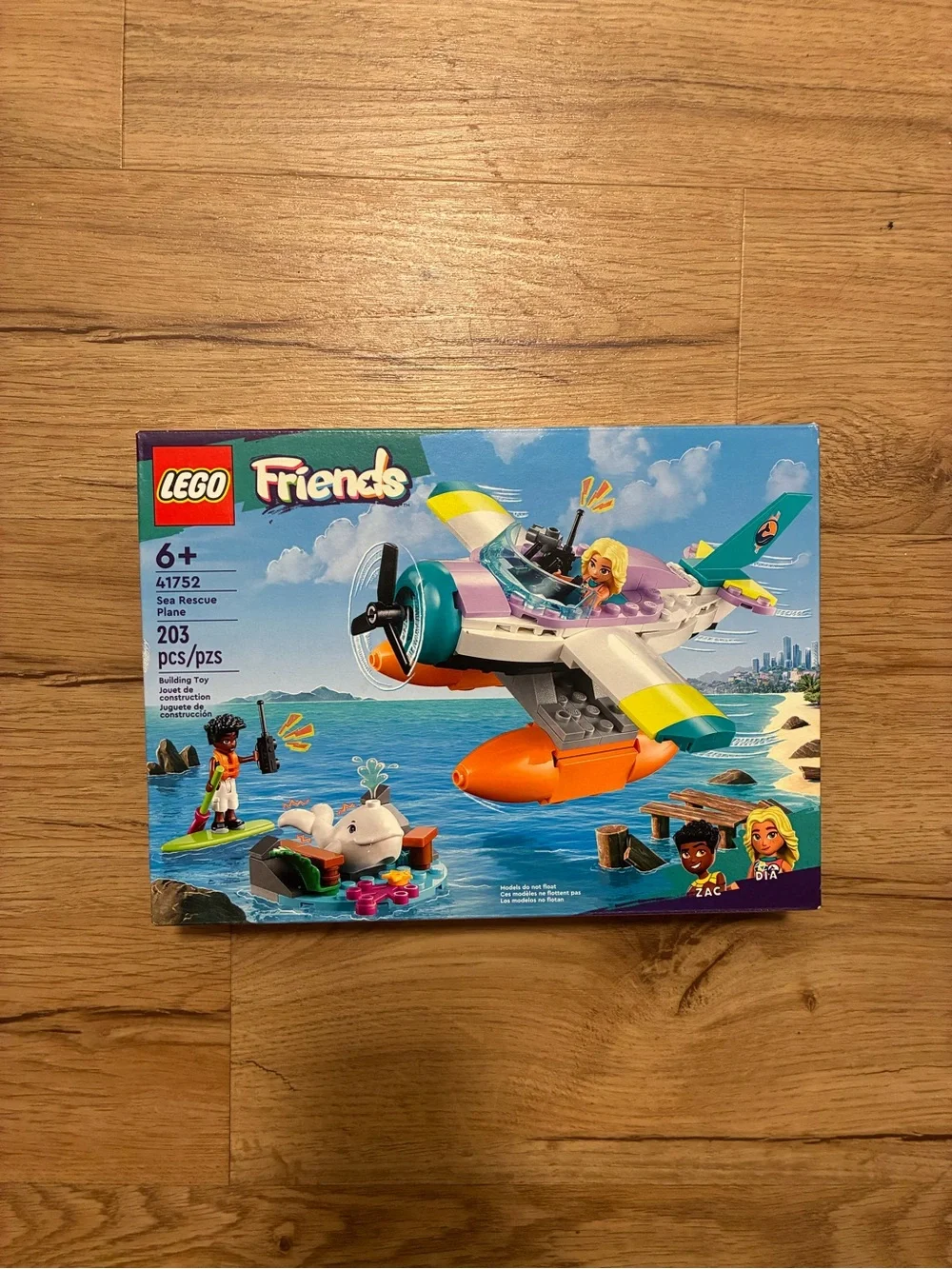 Lego Friends Sea Rescue Plane - White, Teal, Orange, Purple & Lime